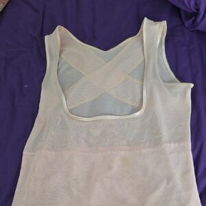 Light Pink Sleeveless Mesh Crisscross Back Tank